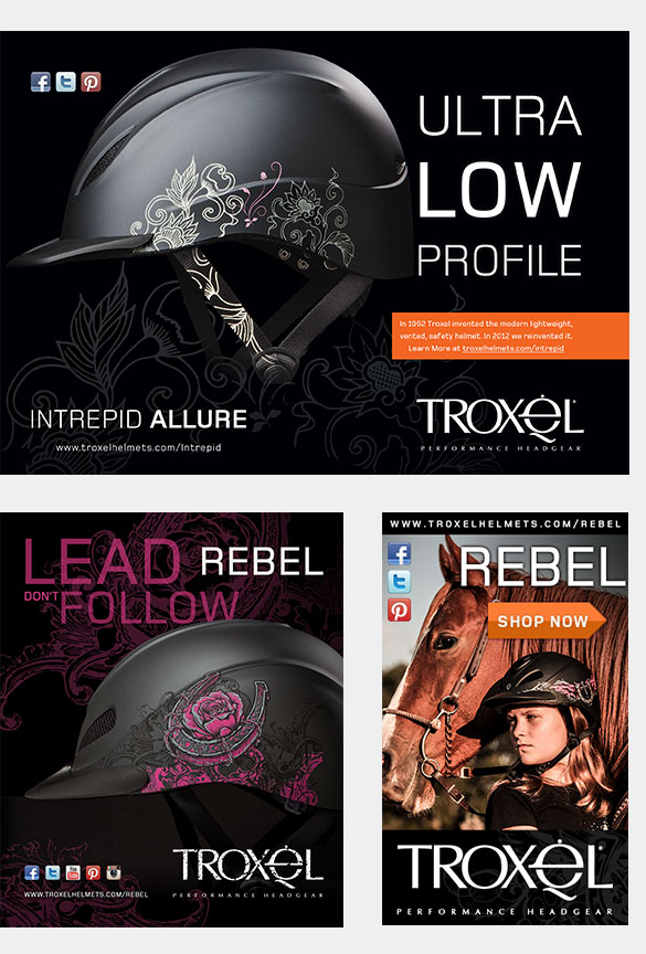 troxel equestrian helmets advertising