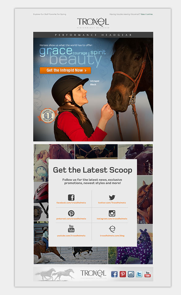 troxel equestrian helmets email marketing