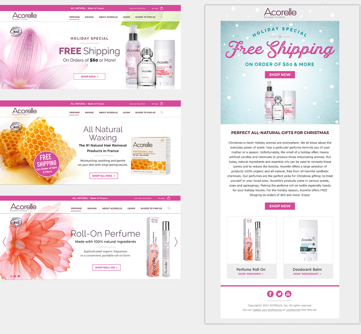acorelle USA the power of nature ppc campaign online marketing